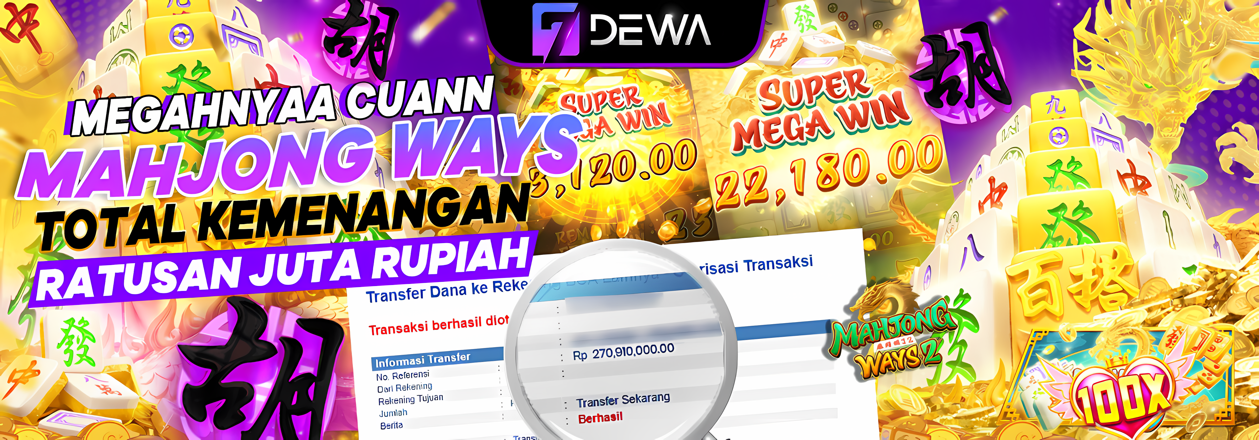 7Dewa Agen Slot Mahjong Online Gacor Mudah Maxwin & Resmi 2025